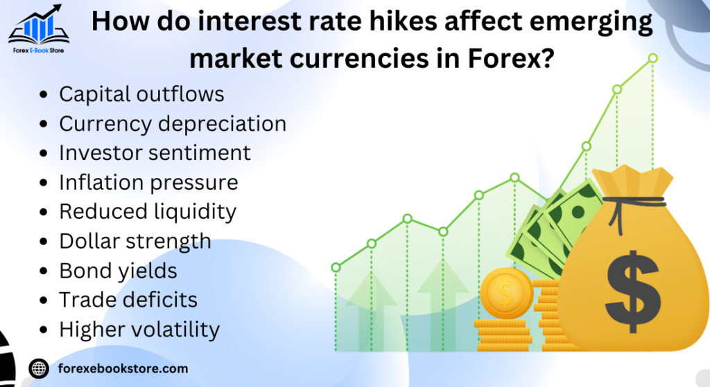 How do interest rate hikes affect emerging market currencies in Forex